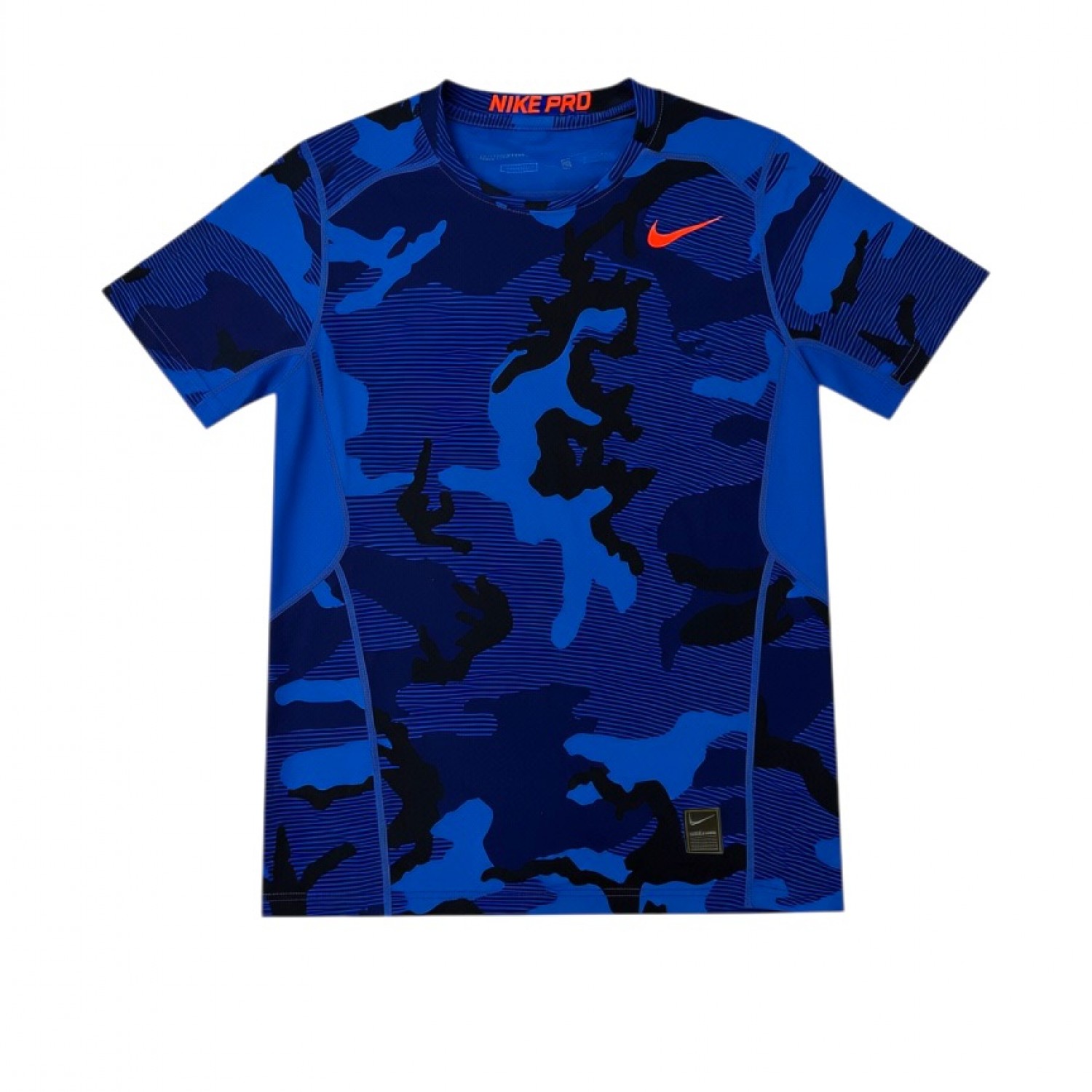 Nike Pro Γυναικείο Compression T-Shirt Μπλε Camo